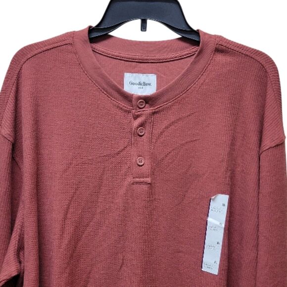 Rust Goodfellow & Co Long Sleeve Waffle Knit Top - NWT - Picture 5 of 7